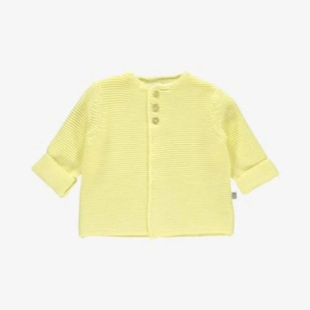 The Little Tailor Yellow Knit Cotton Cardigan size 9-12 Months